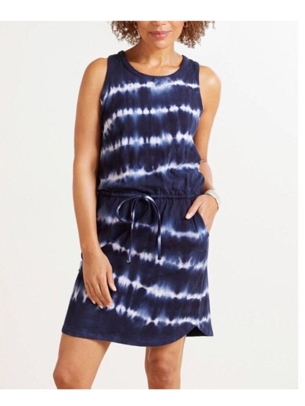 Evereve • Sundry Tie-Dye Tank Dress Size 1 S Blue